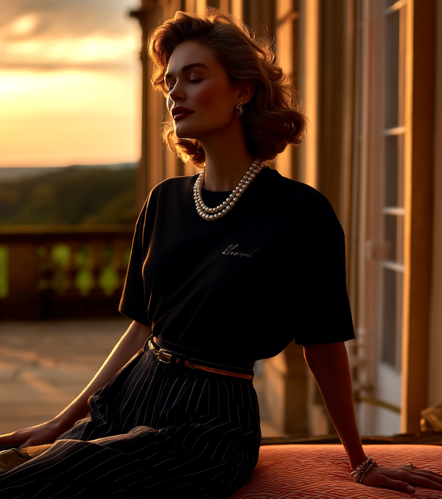 BLUSA TIPO CAMISETA MARIE NEGRO CLÁSICO