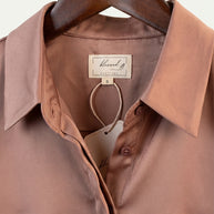 CAMISA MORGANITA DE CETIM ROSA PÁLIDO