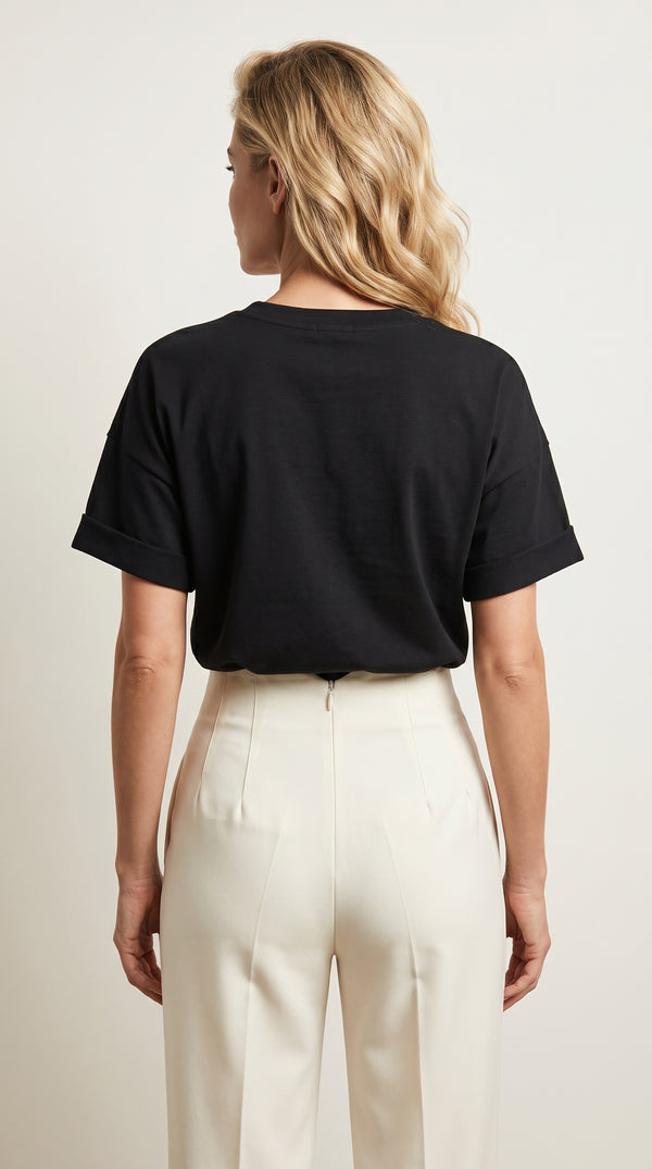 Blusa Camiseta clásica Marie | Negro