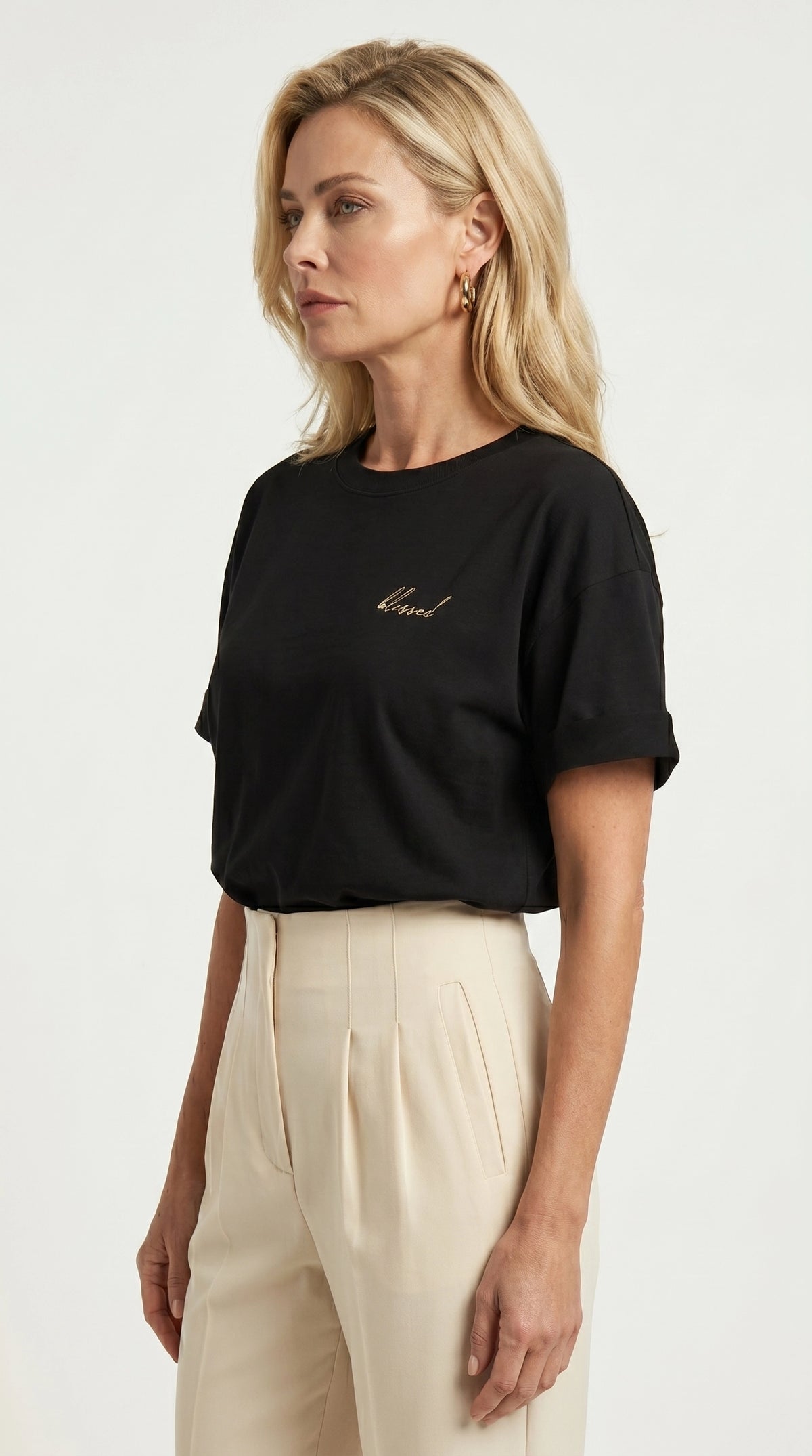 Blusa Camiseta clásica Marie | Negro