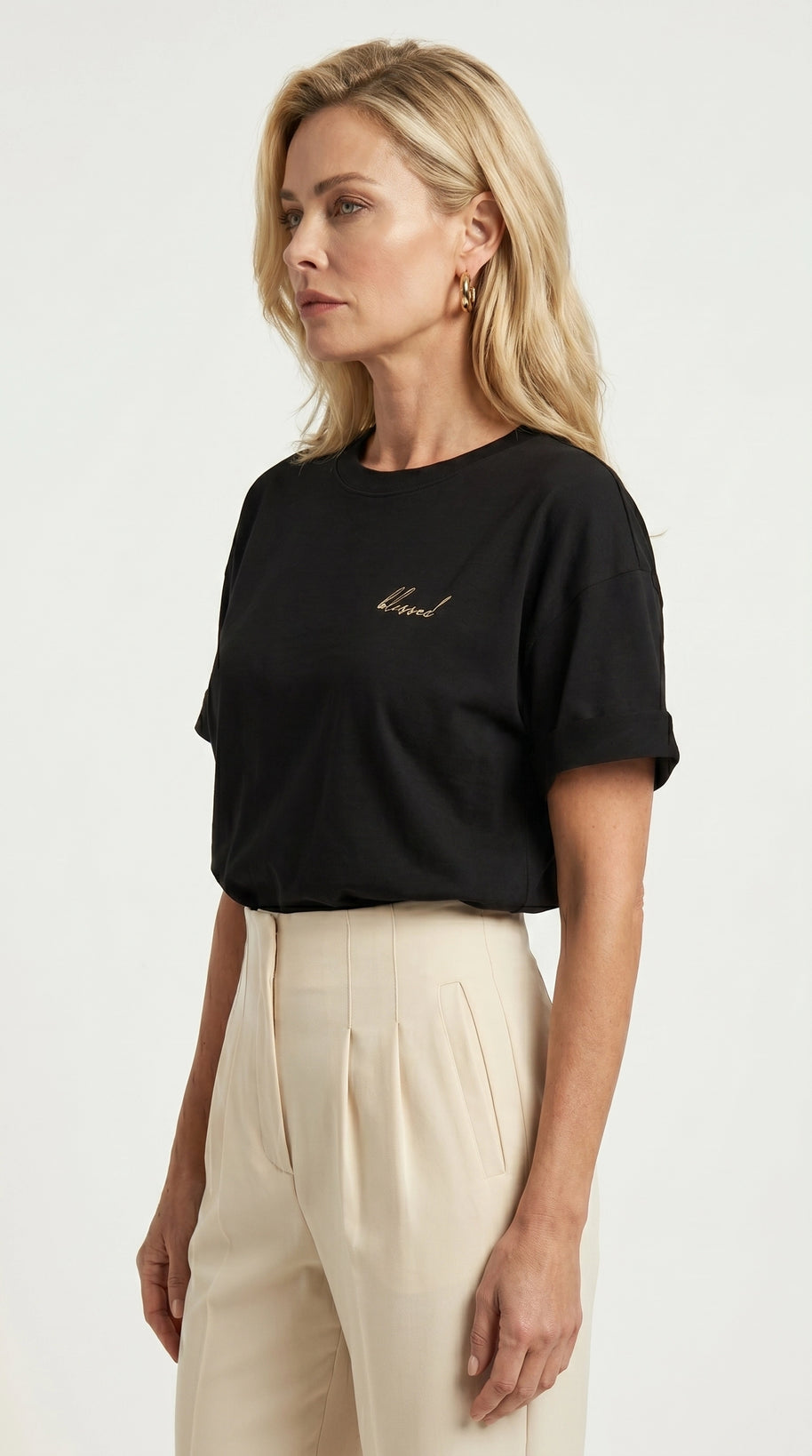 Blusa Camiseta clásica Marie | Negro