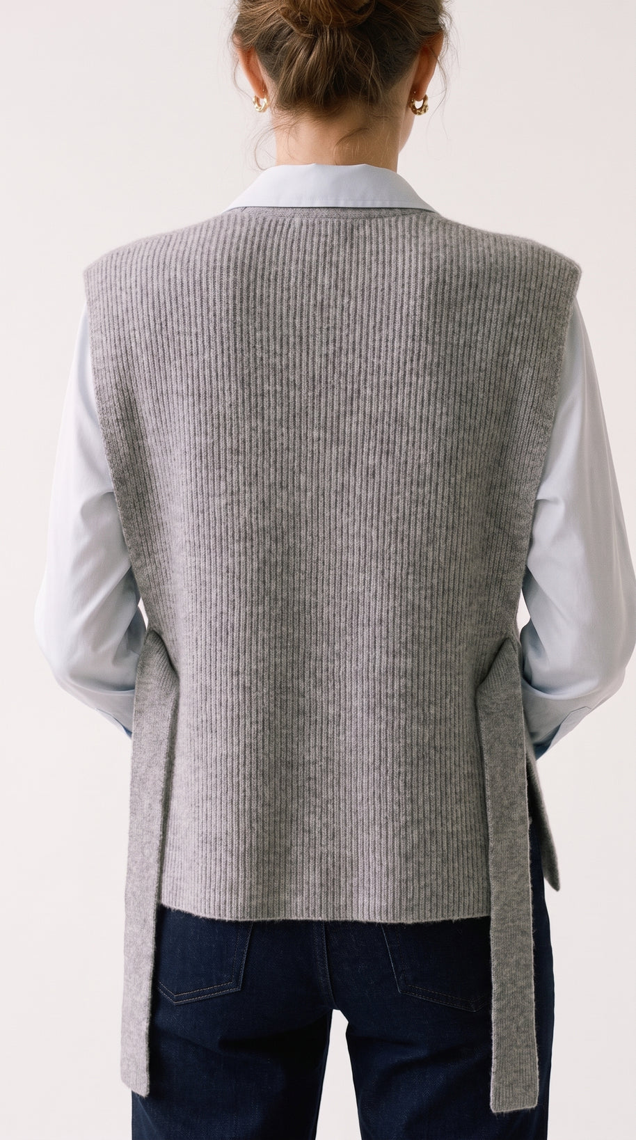 Chaleco Lume | Elegancia Estructurada | Gris Perla