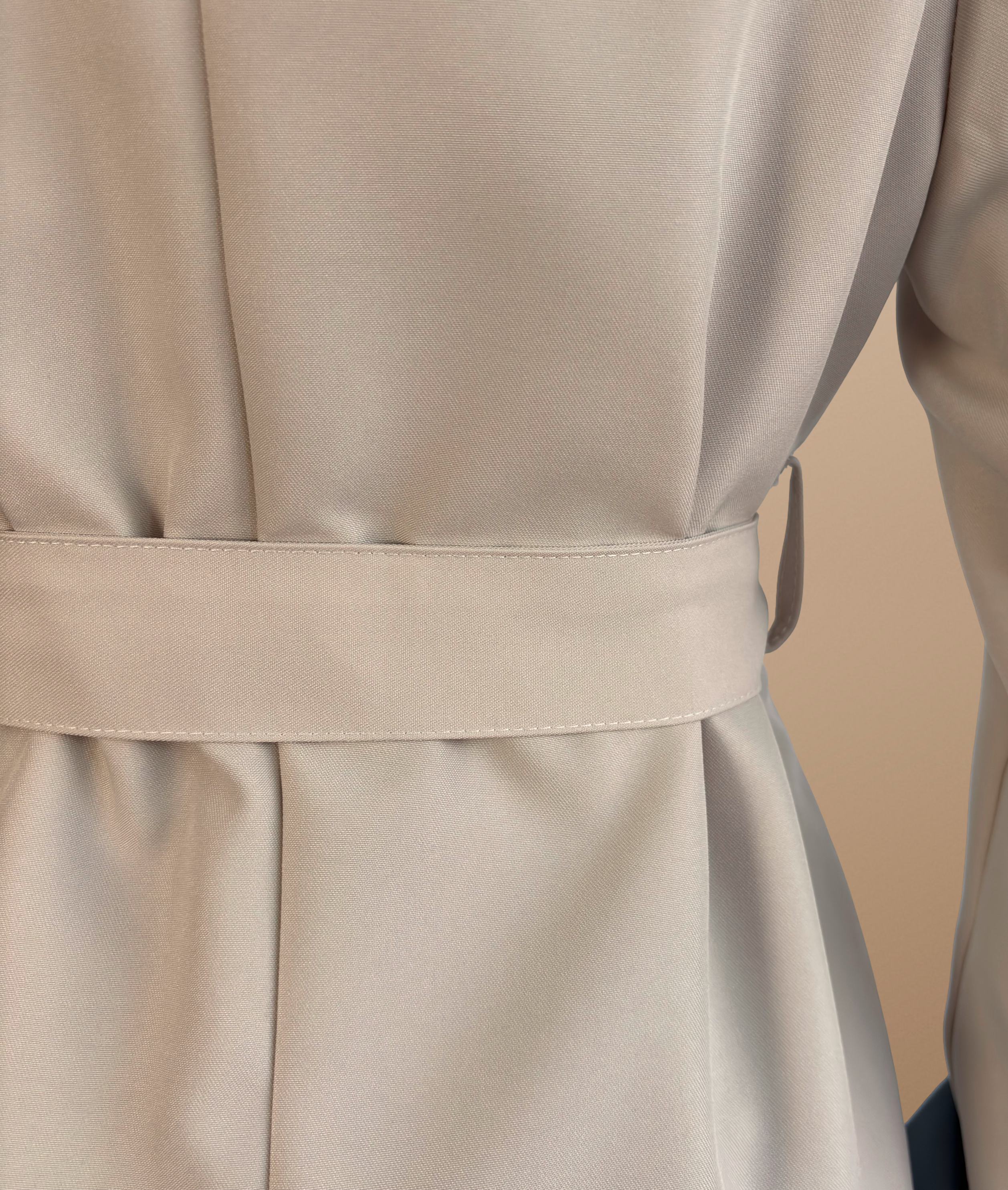 BLAZER CON CINTURÓN VERONA BEIGE CREMA