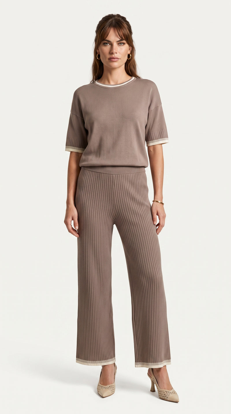 Conjunto de Punto Serena | Total Look 2 Piezas | Taupe Suave