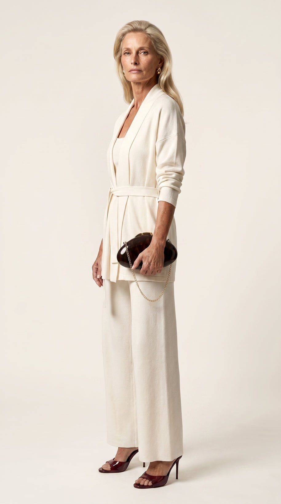 Conjunto Ocaso de Punto | Total Look 3 Piezas | Blanco Cloud