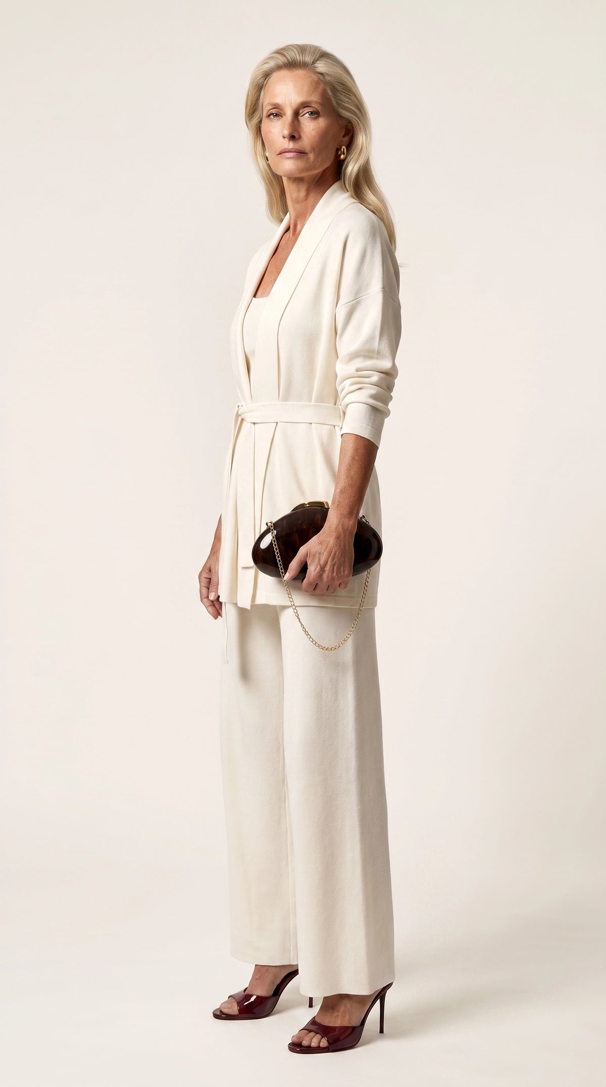 Conjunto Ocaso de Punto | Total Look 3 Piezas | Blanco Cloud