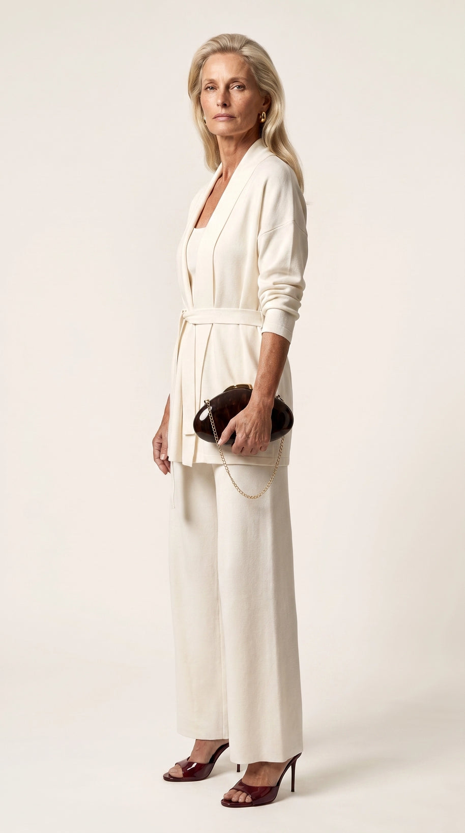 Conjunto Ocaso de Punto | Total Look 3 Piezas | Blanco Cloud