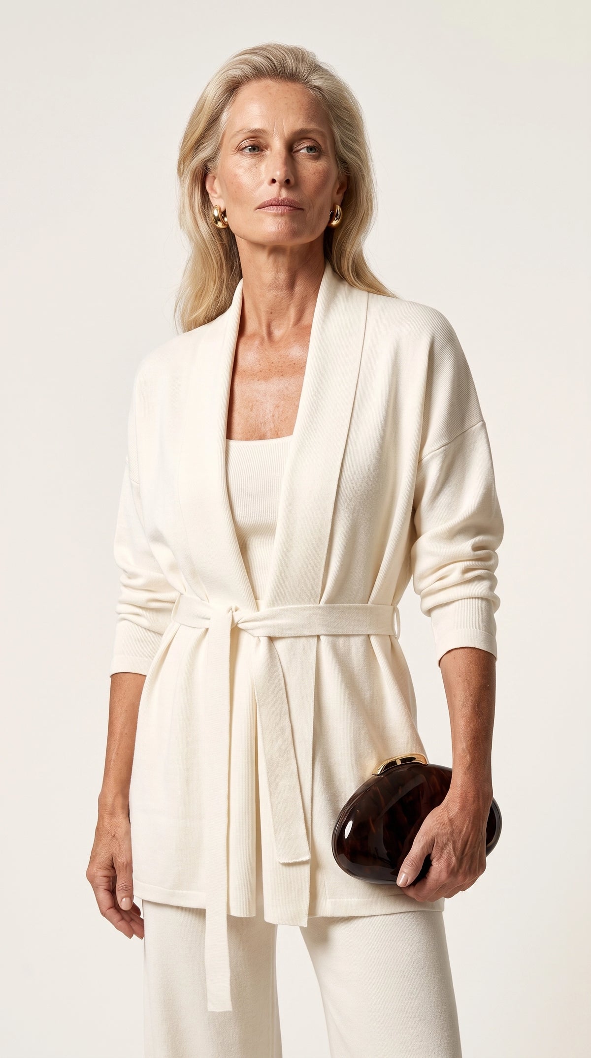 Conjunto Ocaso de Punto | Total Look 3 Piezas | Blanco Cloud