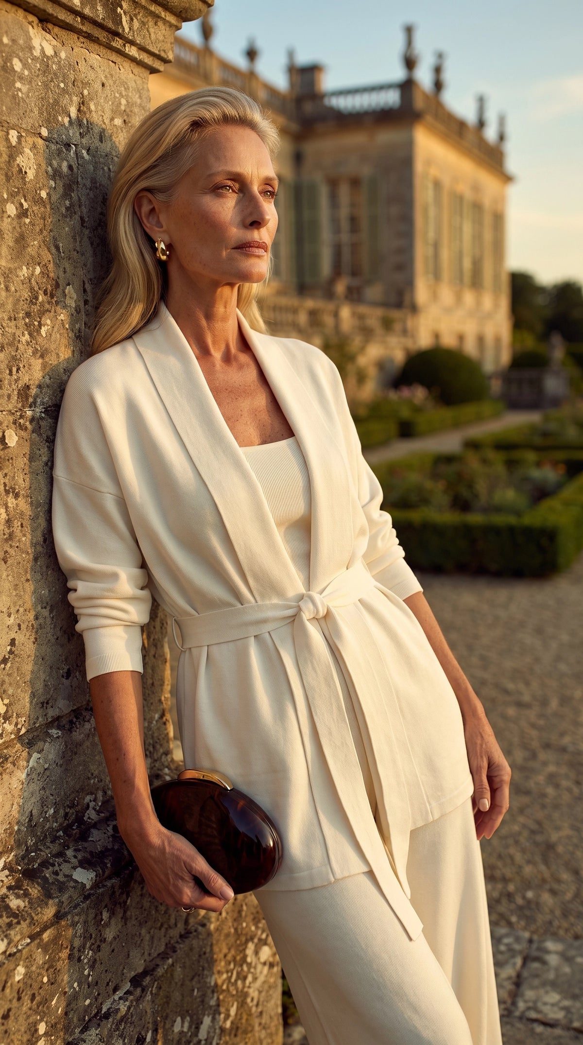 Conjunto Ocaso de Punto | Total Look 3 Piezas | Blanco Cloud