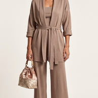 Conjunto Ocaso de Punto | Total Look 3 Piezas | Beige Arena