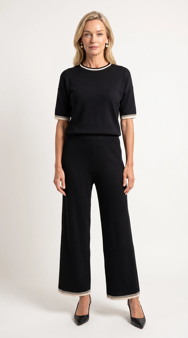 Conjunto de Punto Serena | Total Look 2 Piezas | Negro Clásico