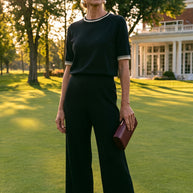 Conjunto de Punto Serena | Total Look 2 Piezas | Negro Clásico