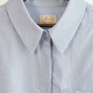 Camisa de Lino Lis | Azul Empolvado