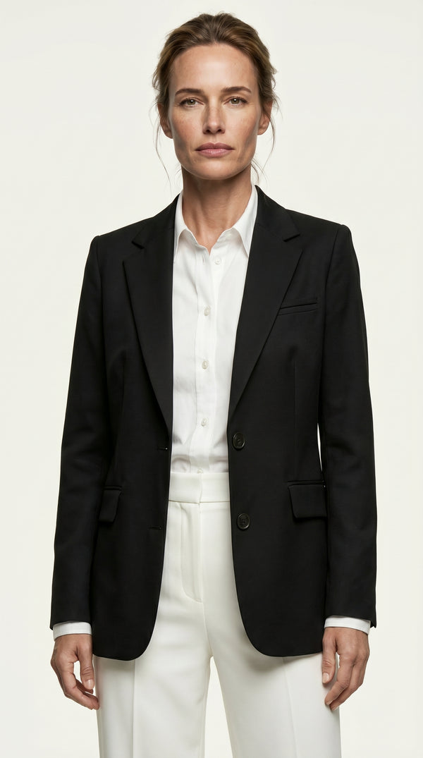 Blazer Élise | Chaqueta Americana Sastre | Negro Clásico