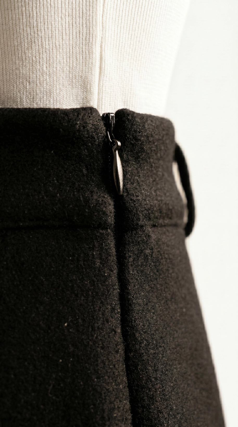 Falda midi Aristea | Negro Clásico