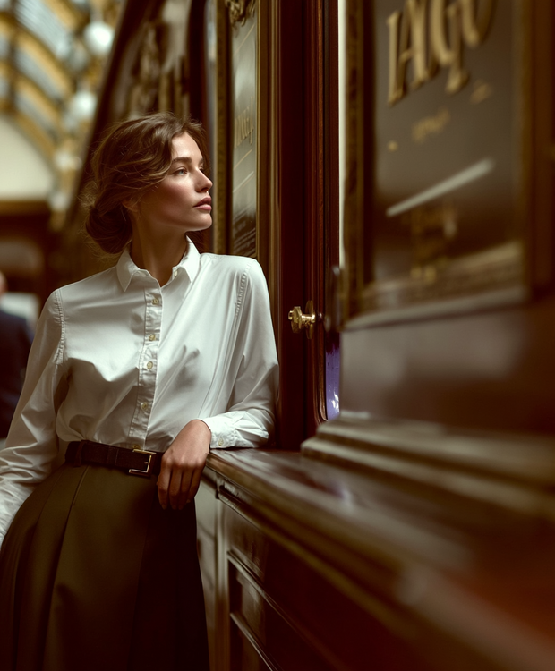 FALDA MIDI PLISADA HELOISE MARRÓN OSCURO