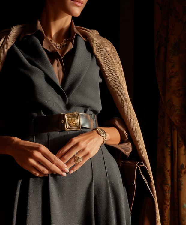 FALDA MIDI PLISADA HELOISE GRIS ANTRACITA