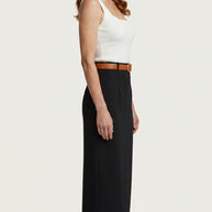 Falda midi Aristea | Negro Clásico