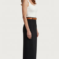 Falda midi Aristea | Negro Clásico