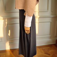 FALDA MIDI PLISADA HELOISE GRIS ANTRACITA