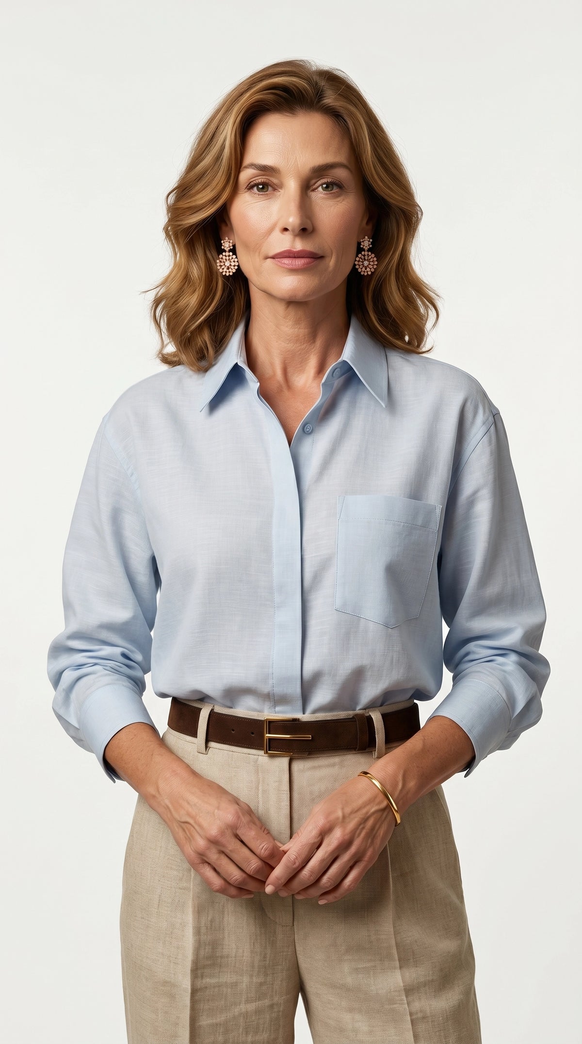 Camisa de Lino Lis | Azul Empolvado