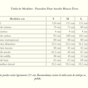 Pantalón Flare Amelie Cintura alta | Blanco Écru
