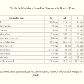 Pantalón Flare Amelie Cintura alta | Blanco Écru