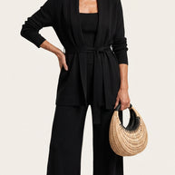 Conjunto Ocaso de Punto | Total Look 3 Piezas | Negro Clásico