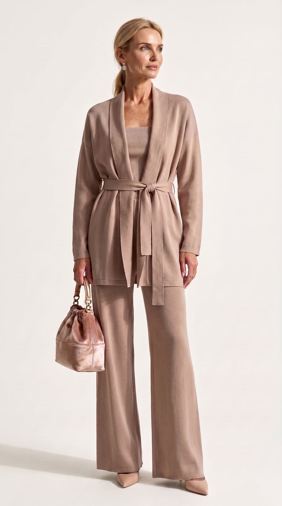 Conjunto Ocaso de Punto | Total Look 3 Piezas | Beige Arena