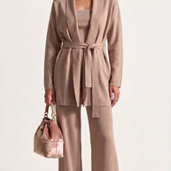 Conjunto Ocaso de Punto | Total Look 3 Piezas | Beige Arena