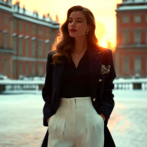 PANTALÓN ÁGATA CINTURA ALTA REGULAR - BLANCO MARFIL