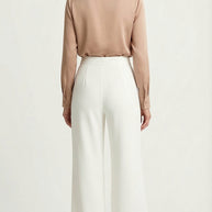 Pantalón Flare Amelie Cintura alta | Blanco Écru
