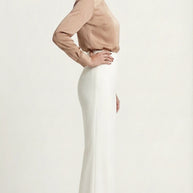 Pantalón Flare Amelie Cintura alta | Blanco Écru