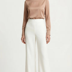 Pantalón Flare Amelie Cintura alta | Blanco Écru