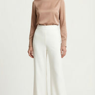 Pantalón Flare Amelie Cintura alta | Blanco Écru