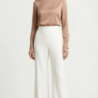 Pantalón Flare Amelie Cintura alta | Blanco Écru