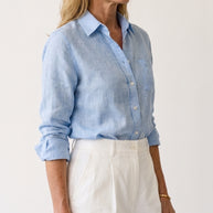 Bermuda Riviera Tiro Alto | Pantalón Corto Elegante | Blanco