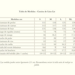 CAMISA DE LINO LIS BLANCO ÉCRU