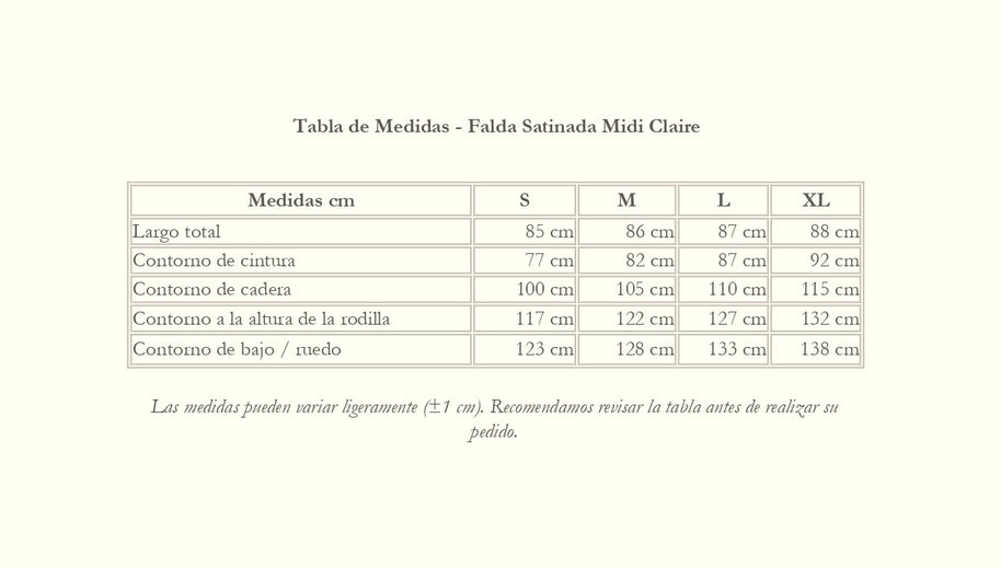 Falda Satinada Midi Claire | Azul Marino