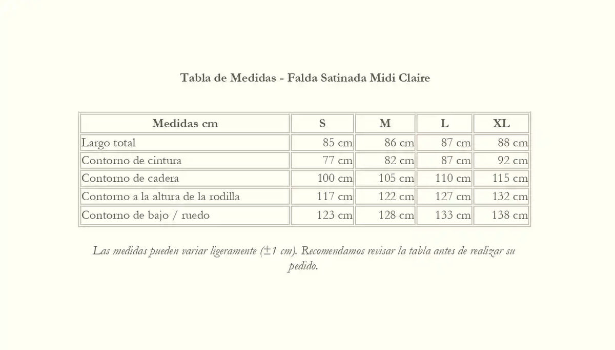 Falda Satinada Midi Claire | Azul Marino