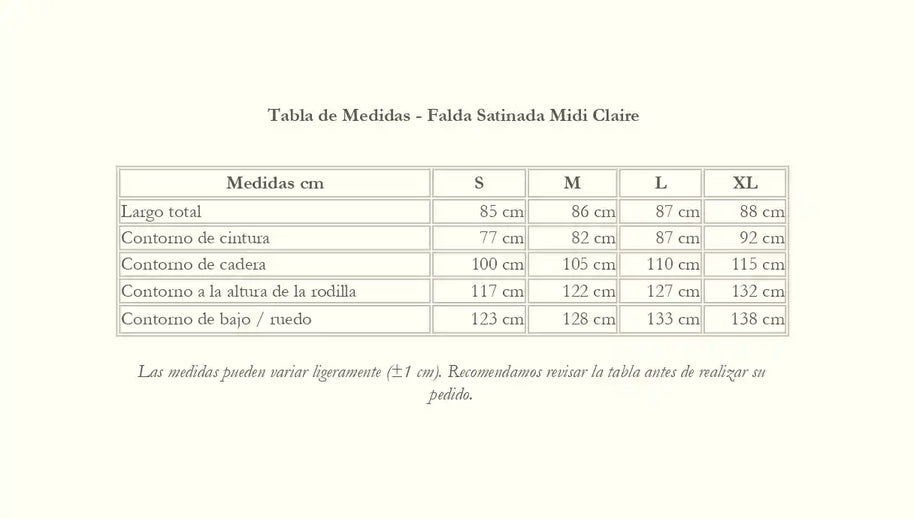 Falda Satinada Midi Claire | Azul Marino