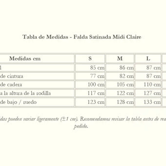 Falda Satinada Midi Claire | Azul Marino