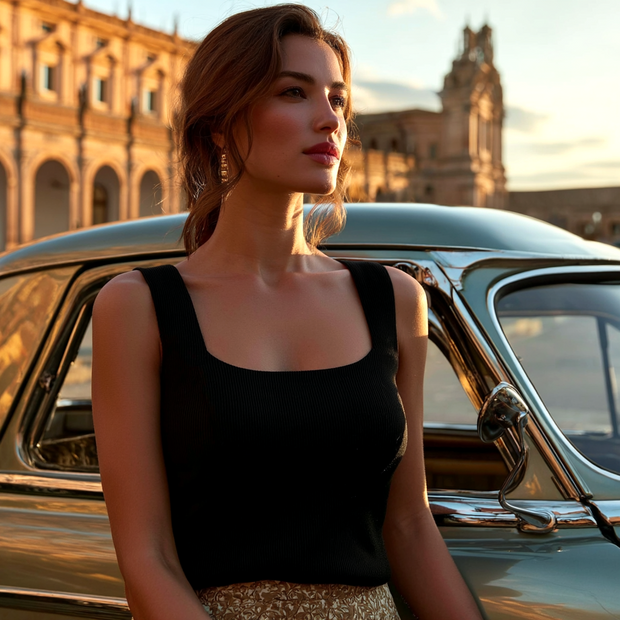 BLUSA TOP LIVIA NEGRO CLÁSICO