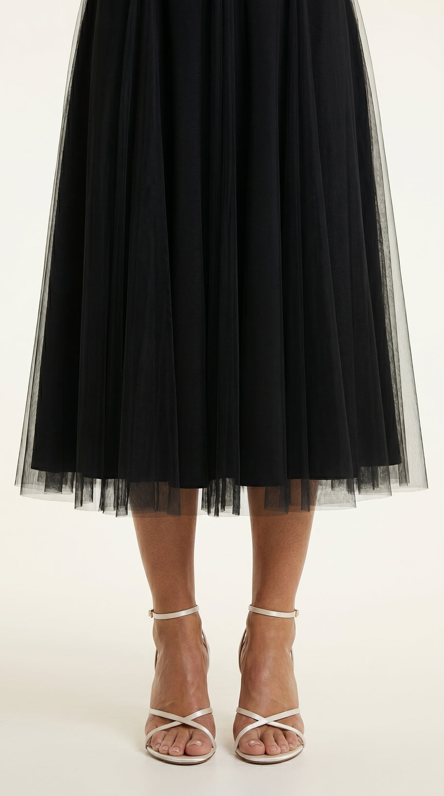 Vestido de fiesta midi Aurora | Negro Clásico
