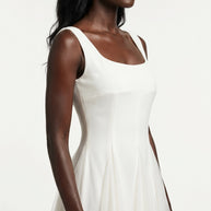 Vestido de fiesta midi Aurora | Blanco Clásico