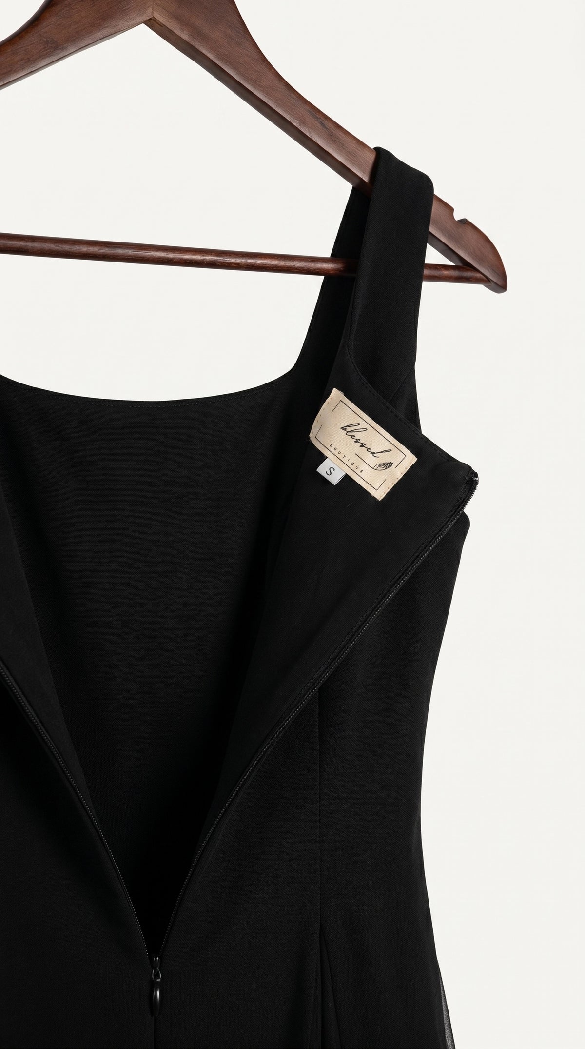 Vestido de fiesta midi Aurora | Negro Clásico