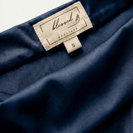 Falda Satinada Midi Claire | Azul Marino