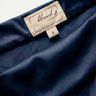 Falda Satinada Midi Claire | Azul Marino
