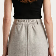 Falda midi Aristea | Gris Perla Mate